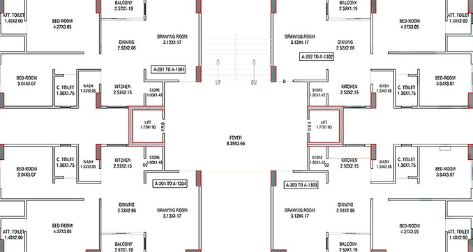 Floor Plan of Sparsh Shine in Palaj, Gandhinagar - Image 166387