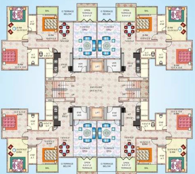 Floor Plan of Swapnil Trisha in Laxmi Nagar, Nagpur - Image 166429