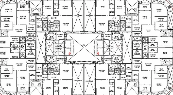 Floor Plan of Stallion Synergy in Raysan, Gandhinagar - Image 166762