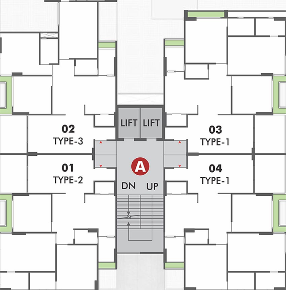 Floor Plan of Dharti The Nest in Vaishnodevi Circle, Ahmedabad - Image 167032