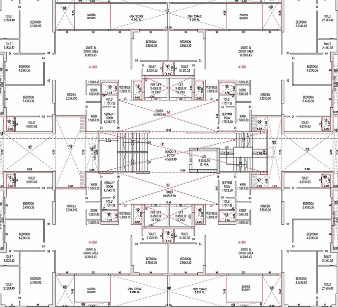 Floor Plan of Buildone The One in Randesan, Gandhinagar - Image 167051