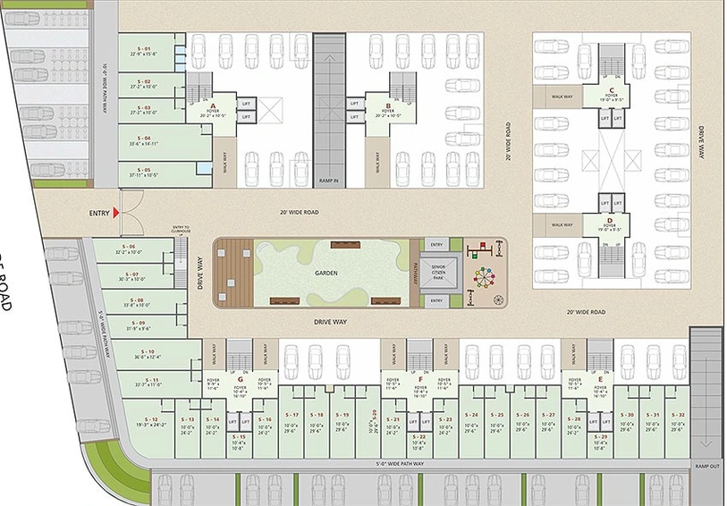 Master Plan of Shreenath The Parkside in Nana Chiloda, Ahmedabad - Image 167075