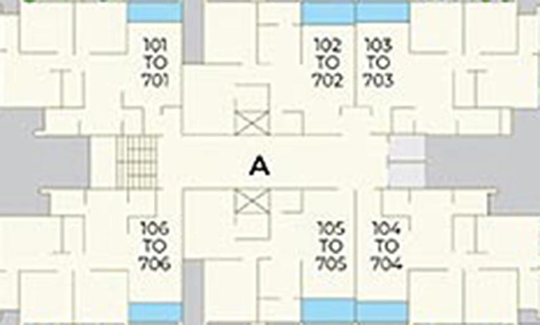 Floor Plan of Shreenath The Riverside in Nana Chiloda, Ahmedabad - Image 167089