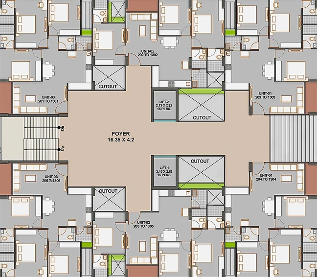 Floor Plan of Vashikaa Prime in Chandkheda, Ahmedabad - Image 167180