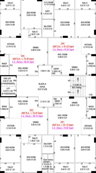 Floor Plan of Shree Vatrika Gold in Dahegam, Gandhinagar - Image 167254