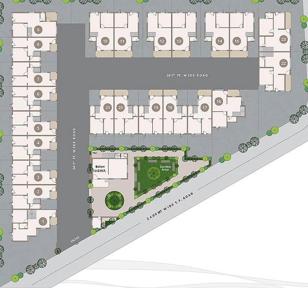 Master Plan of Shreeja Vatrika Villa in Dahegam, Gandhinagar - Image 167269