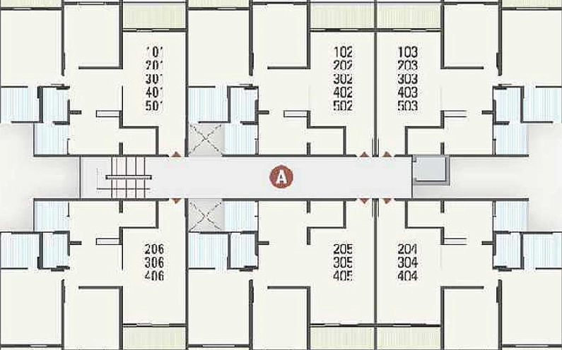 Floor Plan of Vraj Avenue in Kishanwadi, Vadodara - Image 167314