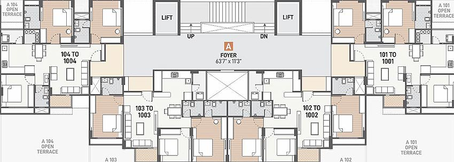 Floor Plan of Vraj Sapphire in Randesan, Gandhinagar - Image 167337
