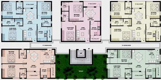 Floor Plan of MK Greens in Madhurawada, Visakhapatnam - Image 167371