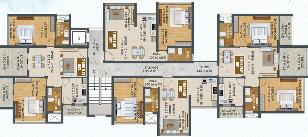 Floor Plan of CM Serenidade Cenica in Mapusa, Goa - Image 167442