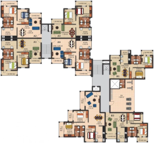 Floor Plan of Cosme Vassant Vistas in Mapusa, Goa - Image 167526