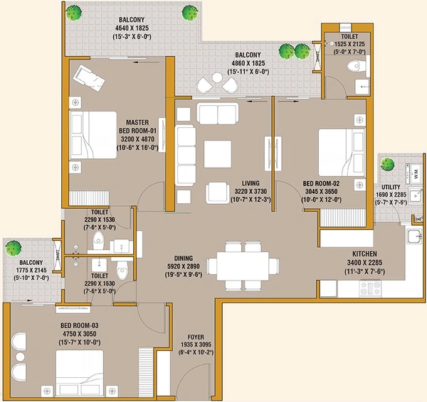 3 BHK Flat in SKA Divine in Wave City, Ghaziabad - Image 815611