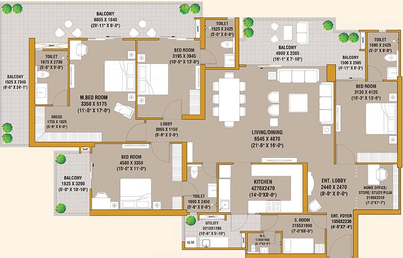 4 BHK Flat in SKA Divine in Wave City, Ghaziabad - Image 815613