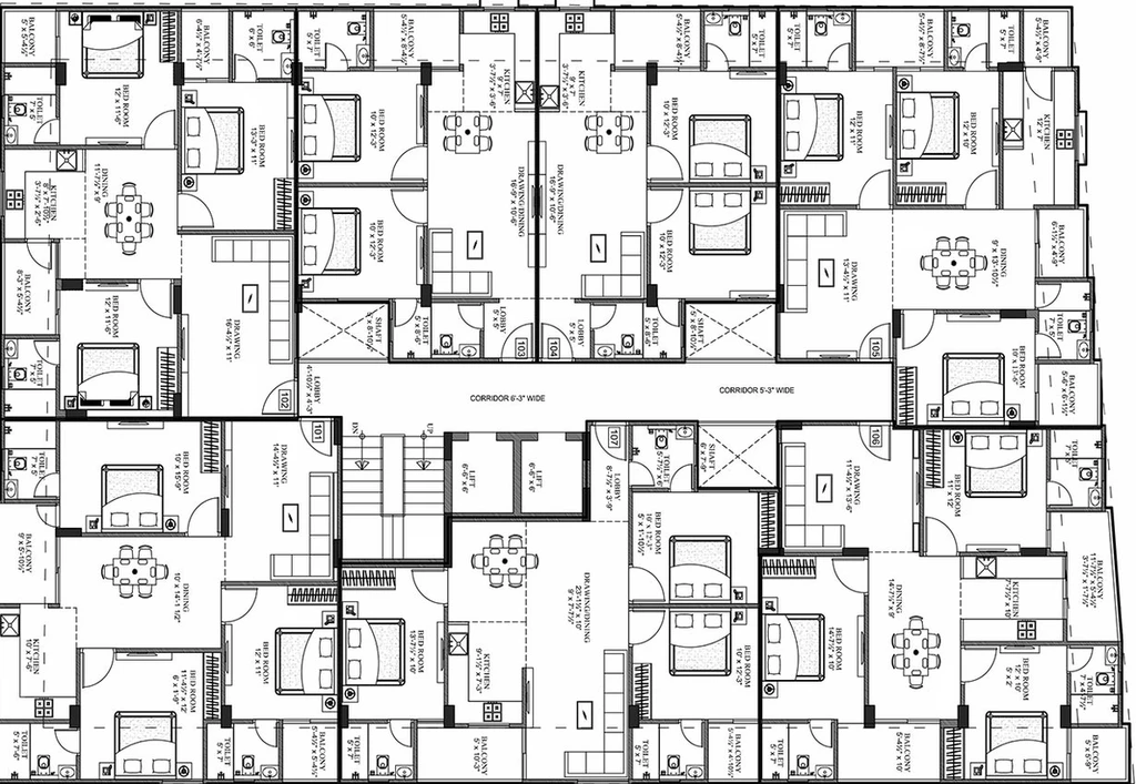 Floor Plan of Parth Sunrise in Jagatpura, Jaipur - Image 167670