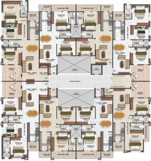 Floor Plan of Manjusha Bliss in Jaitala, Nagpur - Image 114240