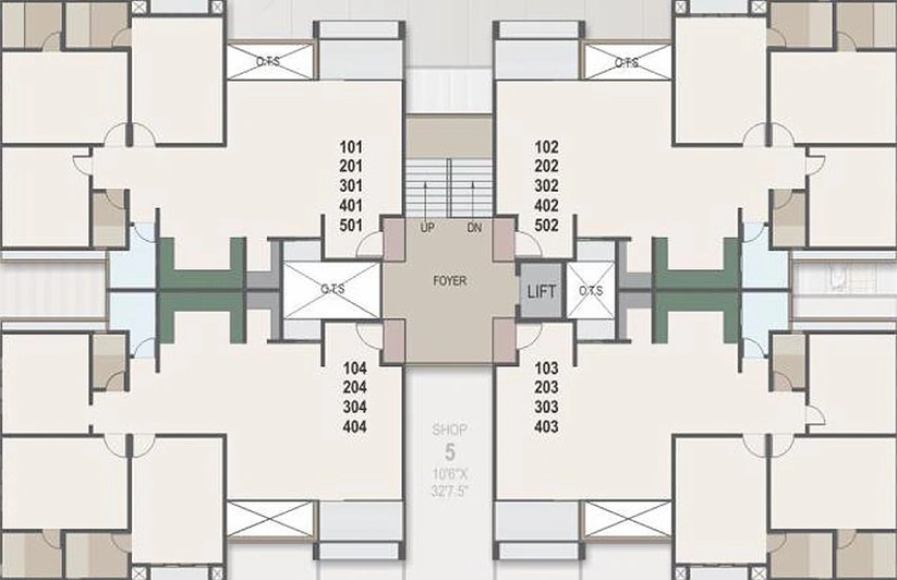 Floor Plan of Trilok Elegance in Koteshwar, Ahmedabad - Image 167691