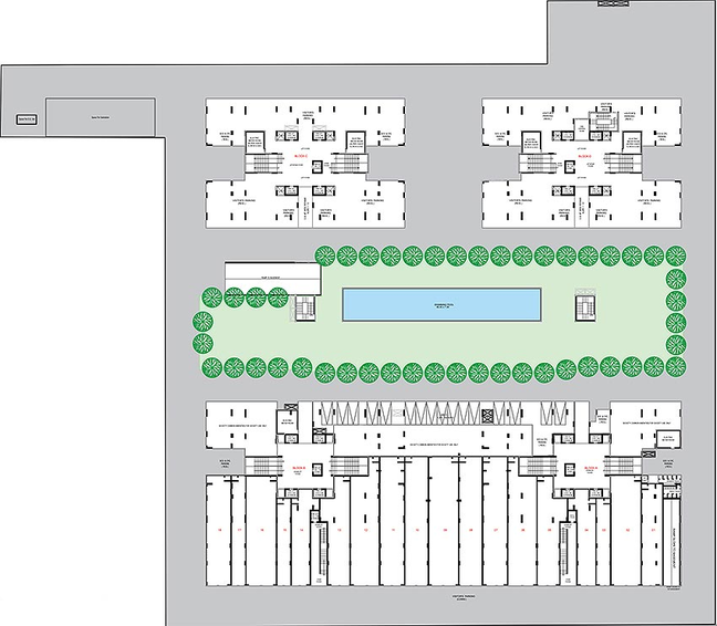 Master Plan of Radhikesh Trogon Centre Court in Vaishnodevi Circle, Ahmedabad - Image 167699