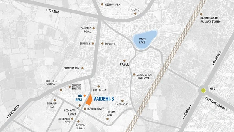 Location of Shree Ram Vaidehi 3 Residency in Vavol, Gandhinagar - Image 167720