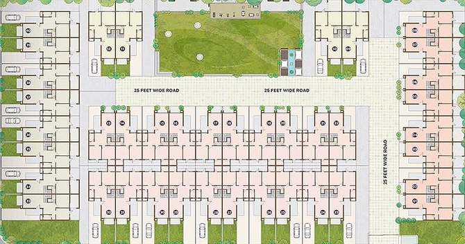 Master Plan of Aamod Vihaan Bungalows in Kalol, Gandhinagar - Image 167736