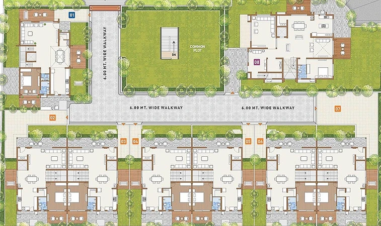 Master Plan of Whiteswan Vinayak Gardens in Raysan, Gandhinagar - Image 167754