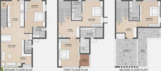 4 BHK Flat in Avaska Vinte Villas in Raysan, Gandhinagar - Image 815657