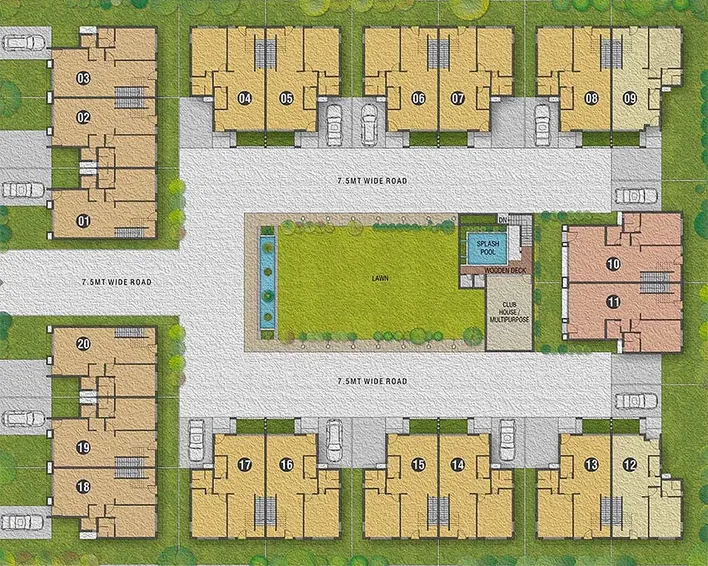 Master Plan of Avaska Vinte Villas in Raysan, Gandhinagar - Image 167765