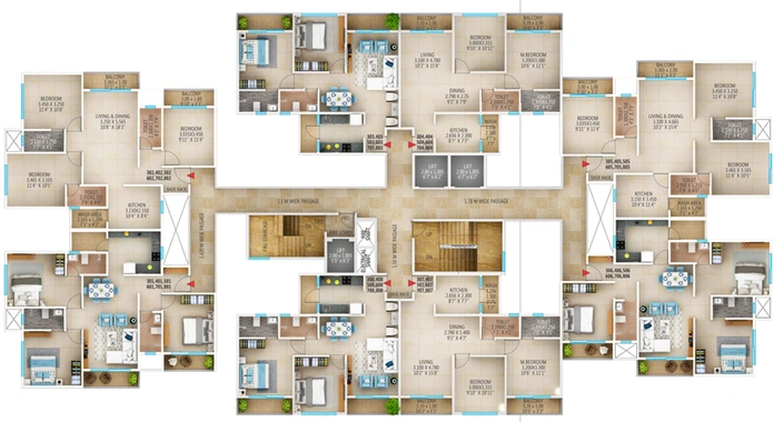Floor Plan of Geetais The Palm in Pipla, Nagpur - Image 114941