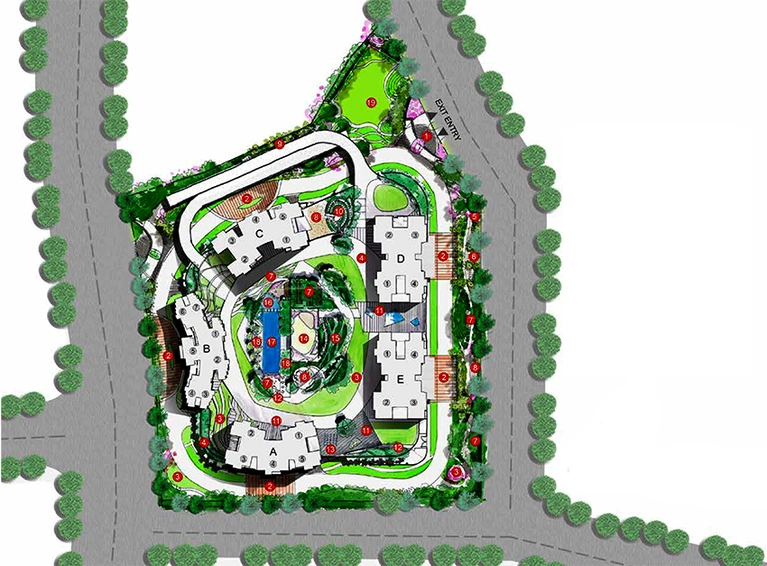 Master Plan of Kalpataru Sunrise in Kolshet Road, Thane - Image 169036