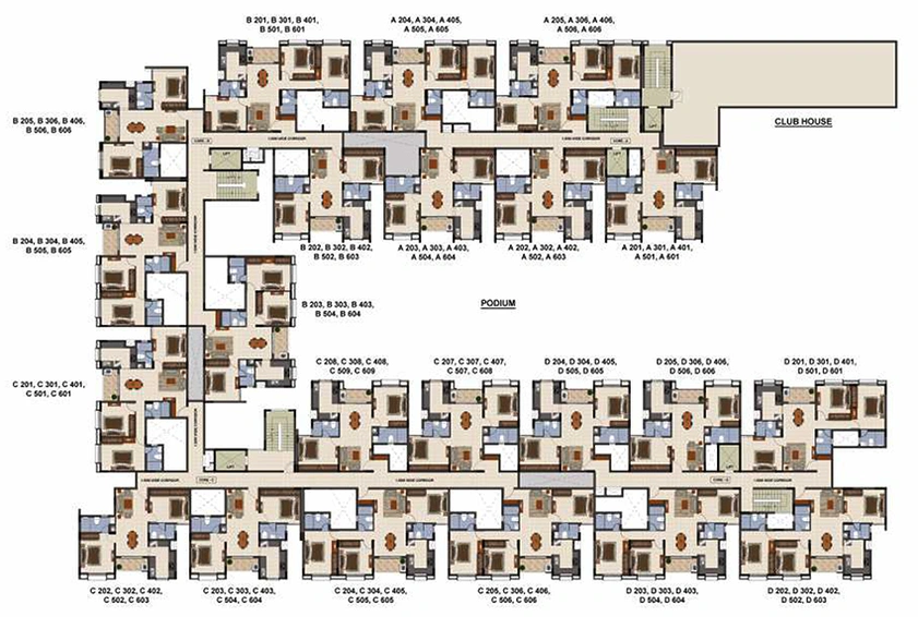 Floor Plan of Infinium Crimson Crest in Peelamedu, Coimbatore - Image 169125