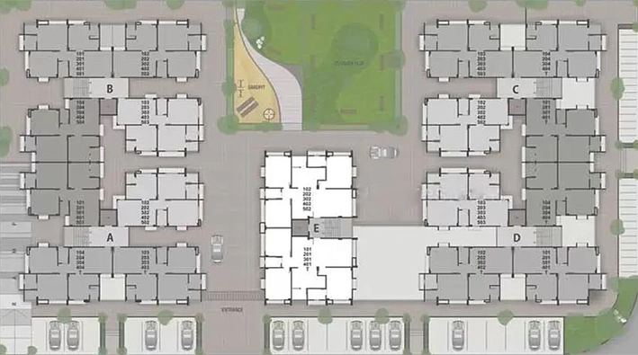 Master Plan of Shyam Sharan Residency in Sargasan, Gandhinagar - Image 169302