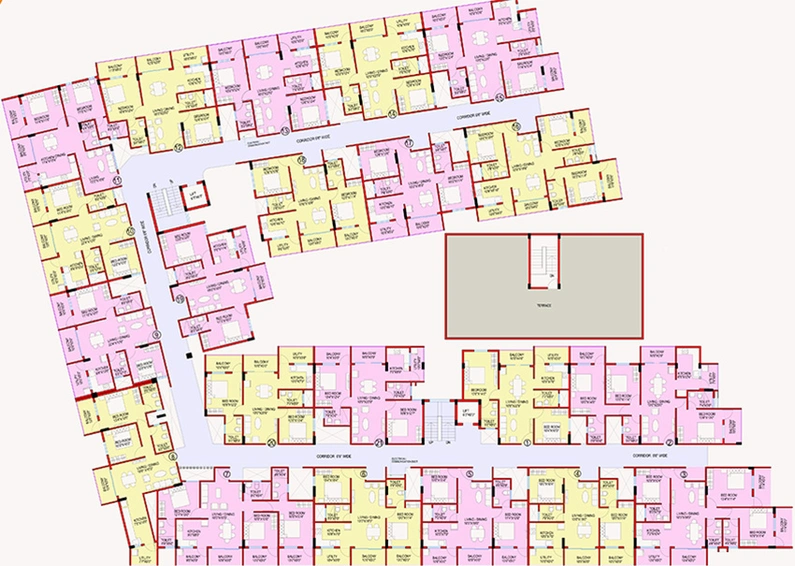 Floor Plan of Ashish MNRST Apartment in Varthur, Bangalore - Image 169471