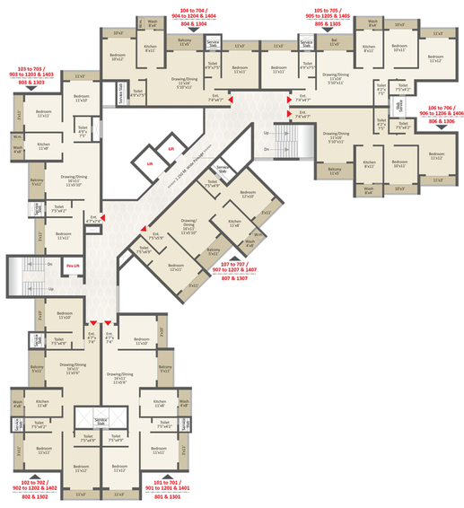 Floor Plan of Atharva Nagari 8 in Besa, Nagpur - Image 114248