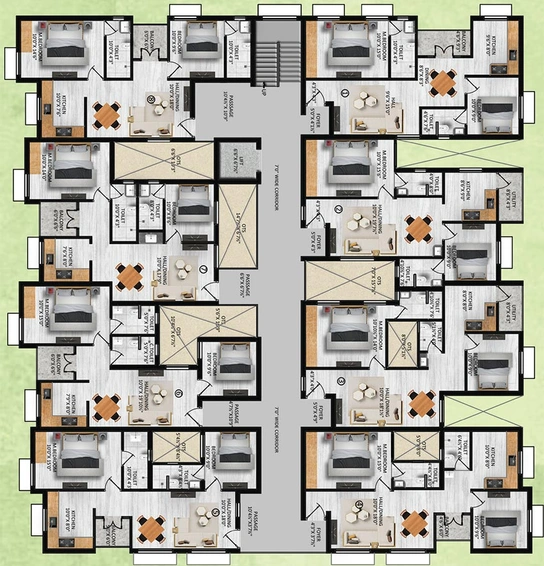 Floor Plan of Tanny Skanda Homes in Saravanampatti, Coimbatore - Image 169566