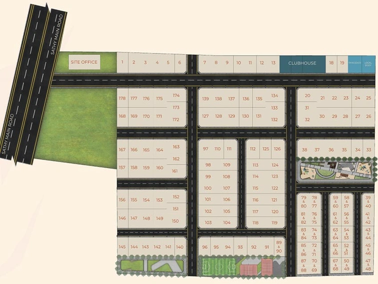 Master Plan of Vrindhavana Visthara in Saravanampatti, Coimbatore - Image 169619