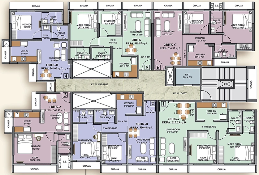 Floor Plan of JVM Magnum in Balkum Naka, Thane - Image 169685