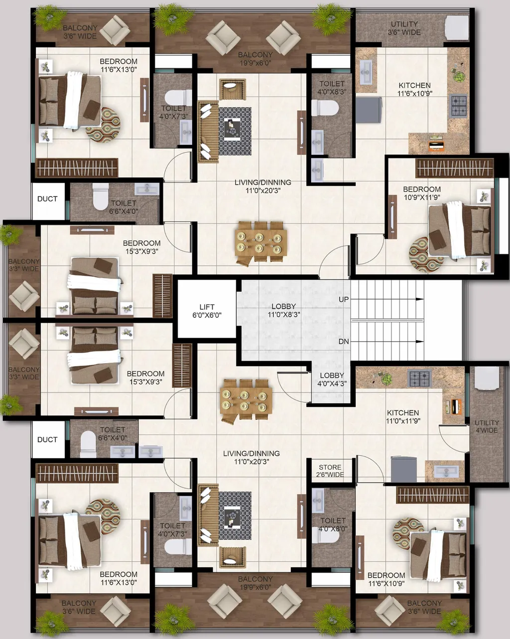 Floor Plan of Abhinav Pushpalata Apartment in Mahatma Nagar, Nashik - Image 169705
