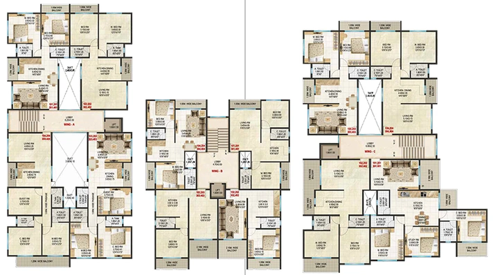 Floor Plan of Unity Gokulvan in Upnagar, Nashik - Image 169718