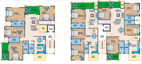 Floor Plan of Vinayaka Valencia Riverside in Gangapur Road, Nashik - Image 169725