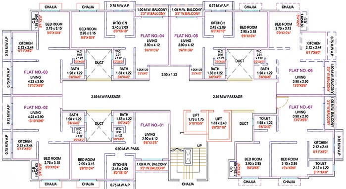 Floor Plan of Jai Bhwani Vivanta Bliss 2 in Bhiwandi, Thane - Image 169737