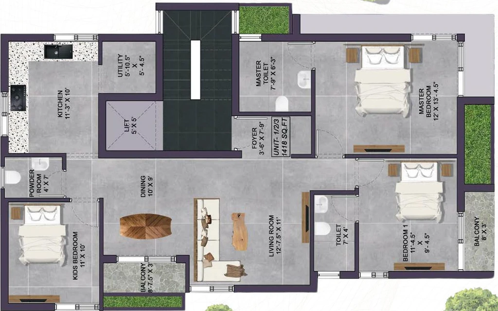 3 BHK Flat in Sriharii Akasha in Avadi, Chennai - Image 816349