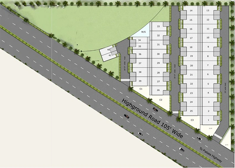 Master Plan of Highland Luxuria in Zirakpur, Chandigarh - Image 169914