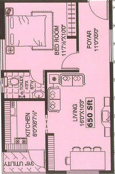 1 BHK Flat in Bhoomathas Srinivasam in Modavalasa, Visakhapatnam - Image 816364