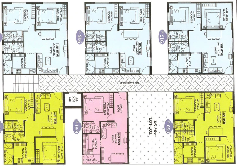 Floor Plan of Bhoomathas Srinivasam in Modavalasa, Visakhapatnam - Image 169946
