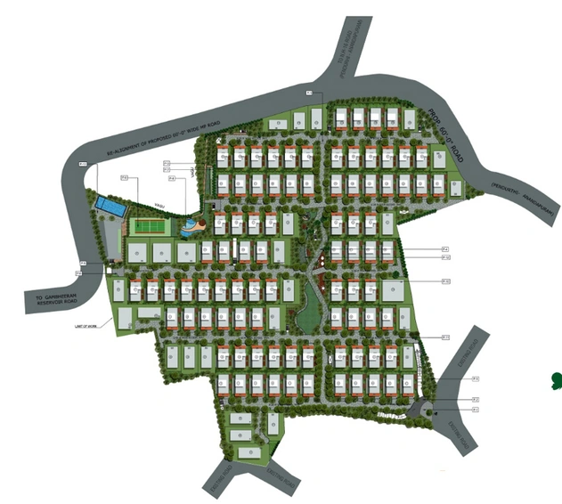 Master Plan of Lansum Evana in Gambhiram, Visakhapatnam - Image 170010