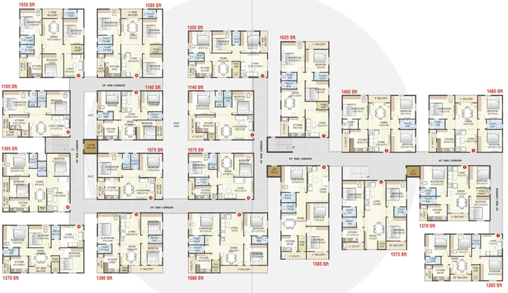 Floor Plan of MK Senate in Madhurawada, Visakhapatnam - Image 170045