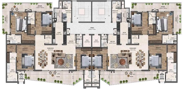 Floor Plan of Vamana Arvindam in Zirakpur, Chandigarh - Image 170077