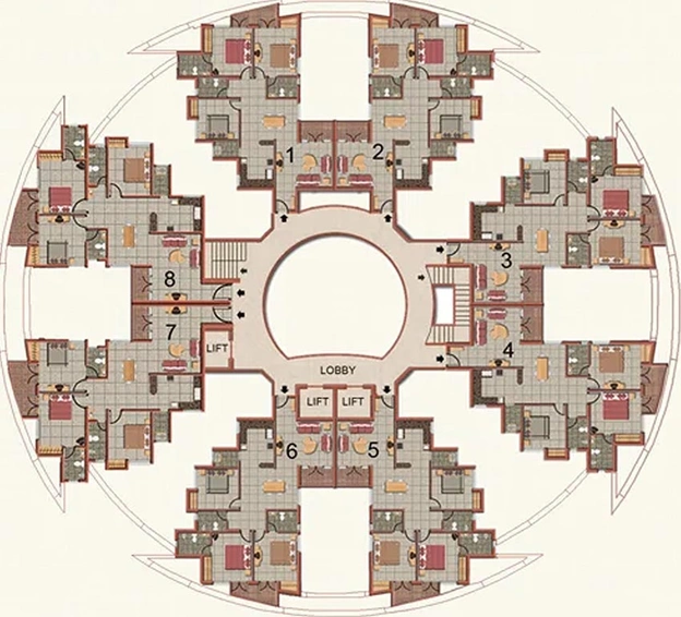 Floor Plan of Jains Inseli Park in Padur, Chennai - Image 170087