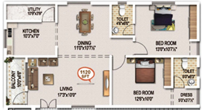 2 BHK Flat in Navya NuOrchid in Seethammadhara, Visakhapatnam - Image 816408
