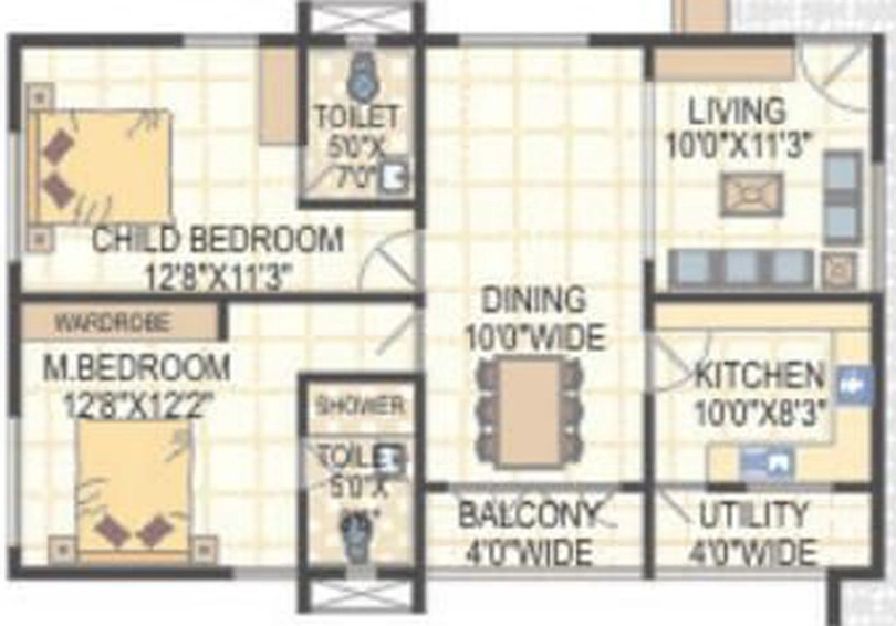 2 BHK Flat in Omcon Reign Forest in Madhurawada, Visakhapatnam - Image 816416