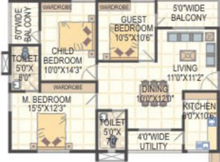 1 BHK Flat in Omcon Reign Forest in Madhurawada, Visakhapatnam - Image 816417